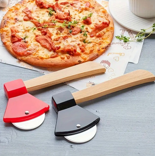 Taglia Pizza a Forma di Accetta con Manico in Legno Personalizzabile