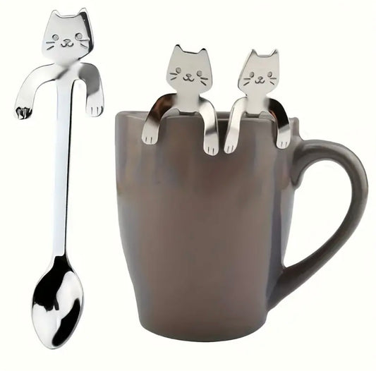 Cucchiaini Gatto con Zampe – 11,7 cm in Acciaio Inox